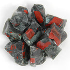 1.1lb Bulk Raw Bloodstone Rough Crystal-Natural Blood Stone Raw Stones Crystal for Tumbling, Cabbing, Fountain Rocks, Decoration,Polishing, Wire Wrapping, Wicca & Reiki Crystal Healing