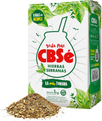 CBSe Hierbas Serranas – Loose Leaf Yerba Mate Tea with Mountain Herbs, Naturally Caffeinated, Gluten-Free, 1 kg (2.2 lbs)
