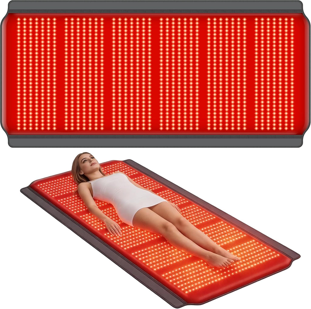 Red Light Therapy for Body, 74.8"*35.4" Whole Red Light Therapy Mat Full Body, 1260 LEDs redlight mat with 660nm & 850nm for Men, Women, Pets