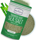 Hawaiian Bamboo Jade Sea Salt – Green Fine Sea Salt Infused with Real Bamboo Leaf Extract – For Finishing, Grilling & Seasoning – 14 oz Bag