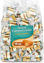Salted Caramel Candy, Sea Salt Caramels Individually Wrapped, Easter Basket Stuffers & Fillers, 1 lb Bag