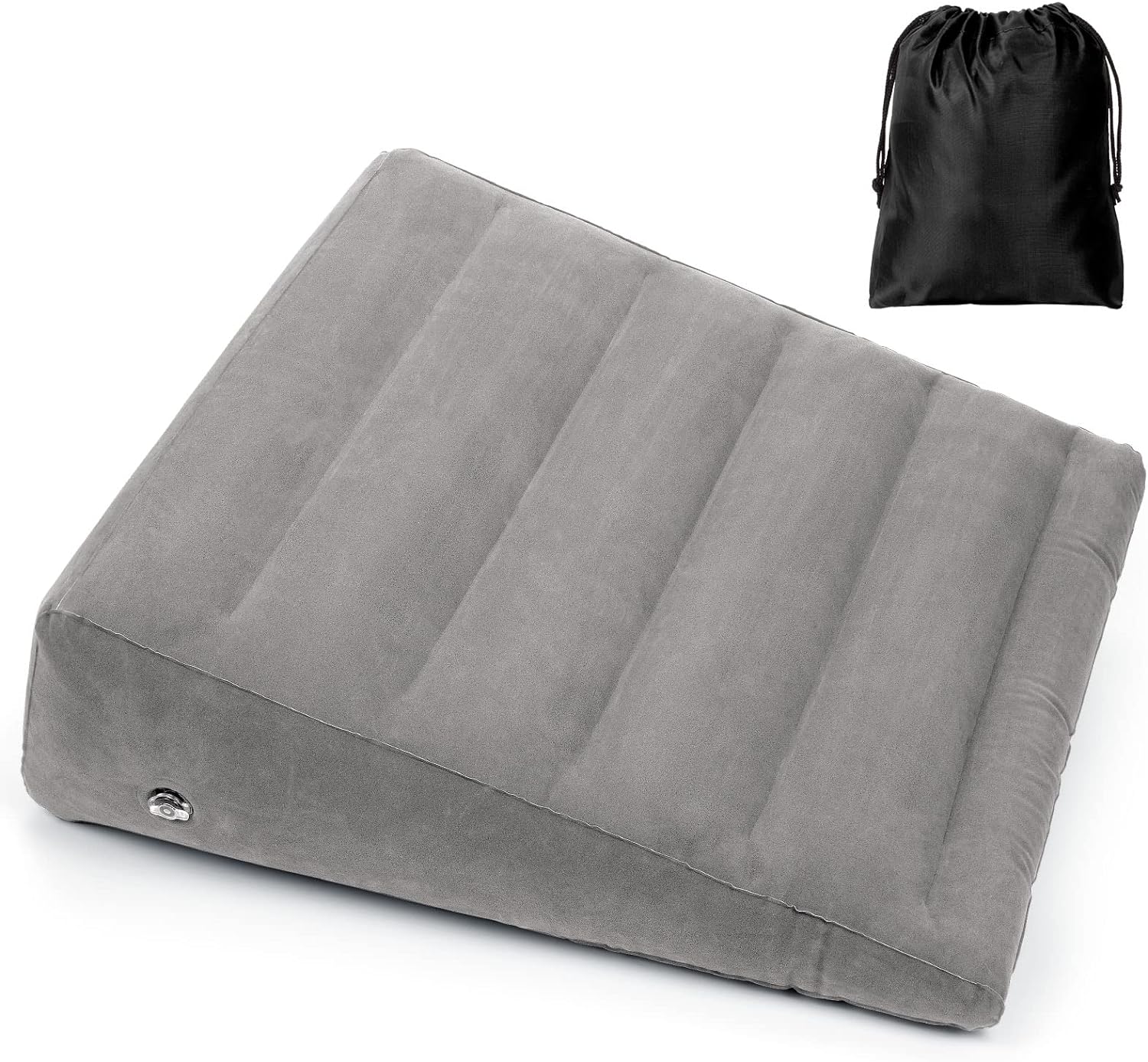 USHMA Inflatable Wedge Pillow for Sleeping, Portable Travel Wedge Pillow for Sitting in Bed, Inflatable Wedge Pillows for Travel, Blow Up Under Knee Pillow