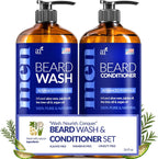 Artnaturals Beard Shampoo and Conditioner Set - Softens, Strengthens and Smooths Mustache and Beard Hair - All Skin and Hair Types