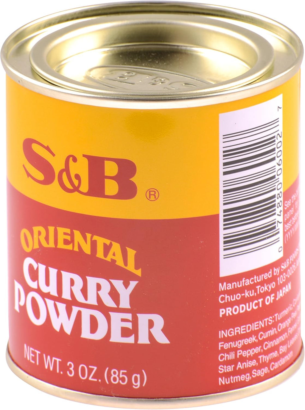 S&B Curry Powder Oriental, 3 Oz