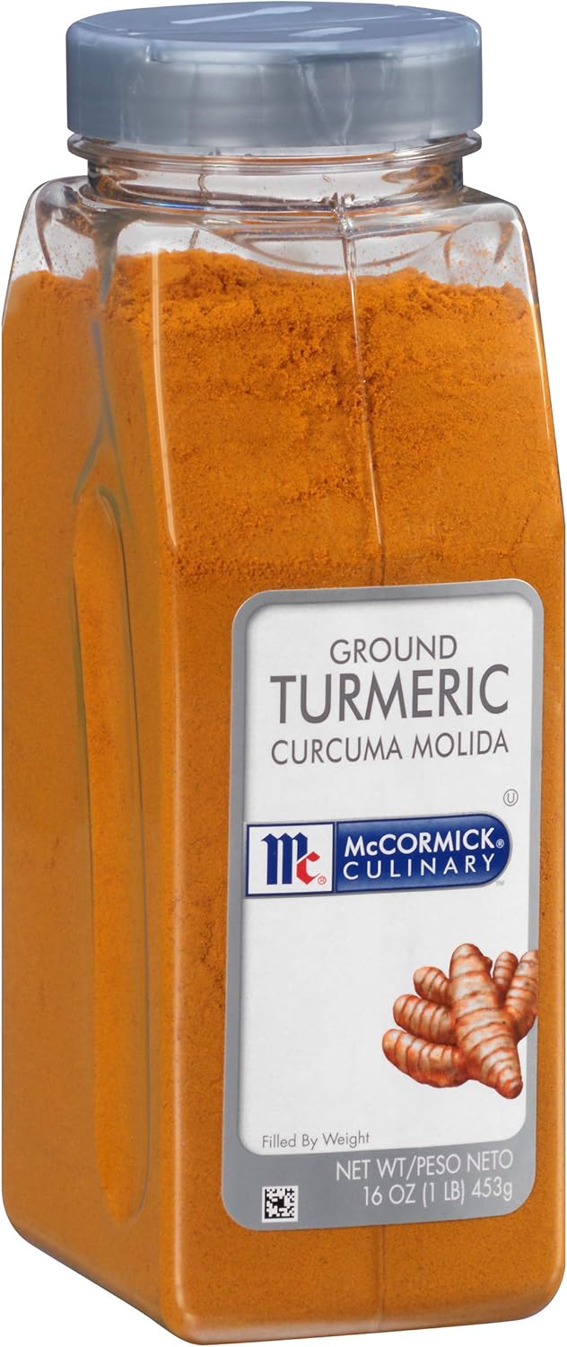McCormick Culinary Ground Turmeric, 16 oz - One 16 Ounce Container of Powdered Turmeric Spice Perfect for Indian, Southwest Asian, Middle Eastern, and North African Cuisines