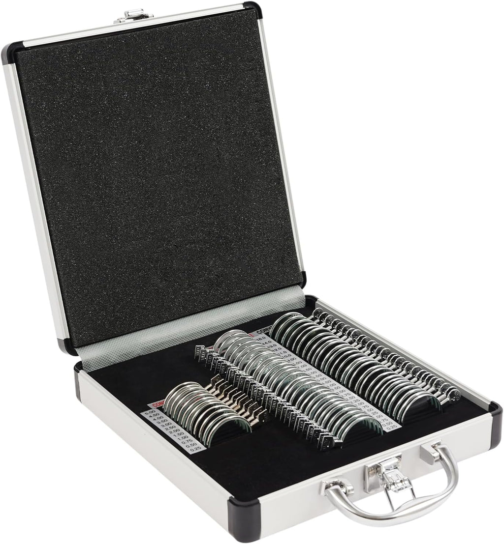 68Pcs Trial Lens Set, Trial Lens Set with Storage Case, Optical Trial Lens Set Professional Optometry Equipment Complete Kit for Optometrists, Vision Testers, Optician Shops