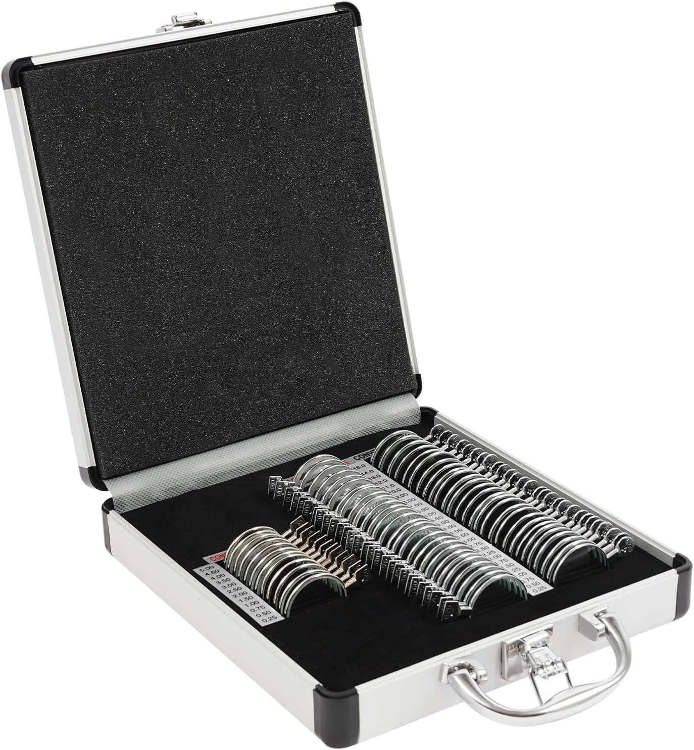 68Pcs Trial Lens Set, Trial Lens Set with Storage Case, Optical Trial Lens Set Professional Optometry Equipment Complete Kit for Optometrists, Vision Testers, Optician Shops