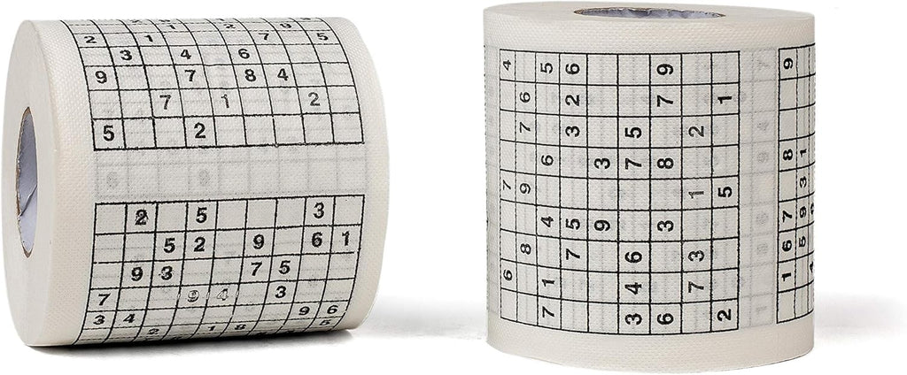 SummitLink 1 Roll of Sudoku Toilet Paper Tissue Napkin Prank Fun Birthday Party Novelty Gift Idea (2 pk)