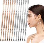 12 Pack Ear Spiral Cleaning Tools for Ear Stainless Steel 360 Degree Spiral Massage Double-Head Ear Cleaner for Women and Men (Gold and Silver)