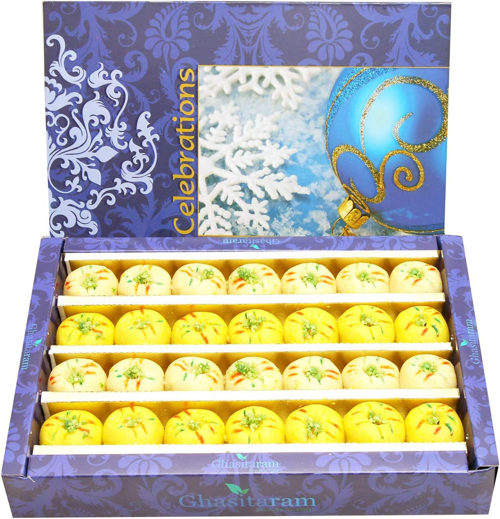 Ghasitaram Gifts Indian Sweets - Mawa Peda (kesar) (800 gms)