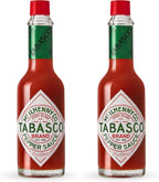 TABASCO Brand Original Red Pepper Hot Sauce, Medium Heat, Glass Bottle, Classic & Versatile Flavor, Three Simple Ingredients, Great for Dips, Tacos, Eggs, Pizza, Oysters & More, 2 Fl Oz (Pack of 2)