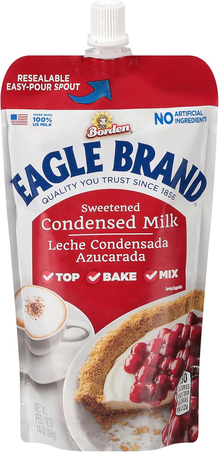 Eagle Brand Sweetened Condensed Milk, 14oz Pouch, Pack of 6