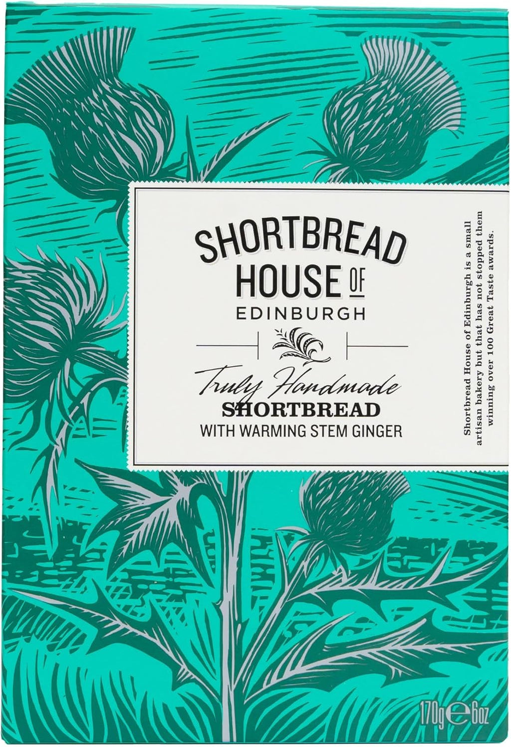 Shortbread House of Edinburgh Truly Handmade Shortbread Fingers with Warming Stem Ginger, 6oz Box (Pack of 1)