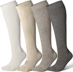 LEVSOX Viscose Made from Bamboo Compression Socks for Pregnant Women 20-30 mmHg Knee High Cute Mens Supports Socks for Travel