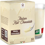 Italian White Hot Chocolate – Sweet & Creamy Cocoa Drink Mix - Authentic Made in Italy - Festive Hot Cocoa Treat for Holidays & Celebrations – 10 Packets