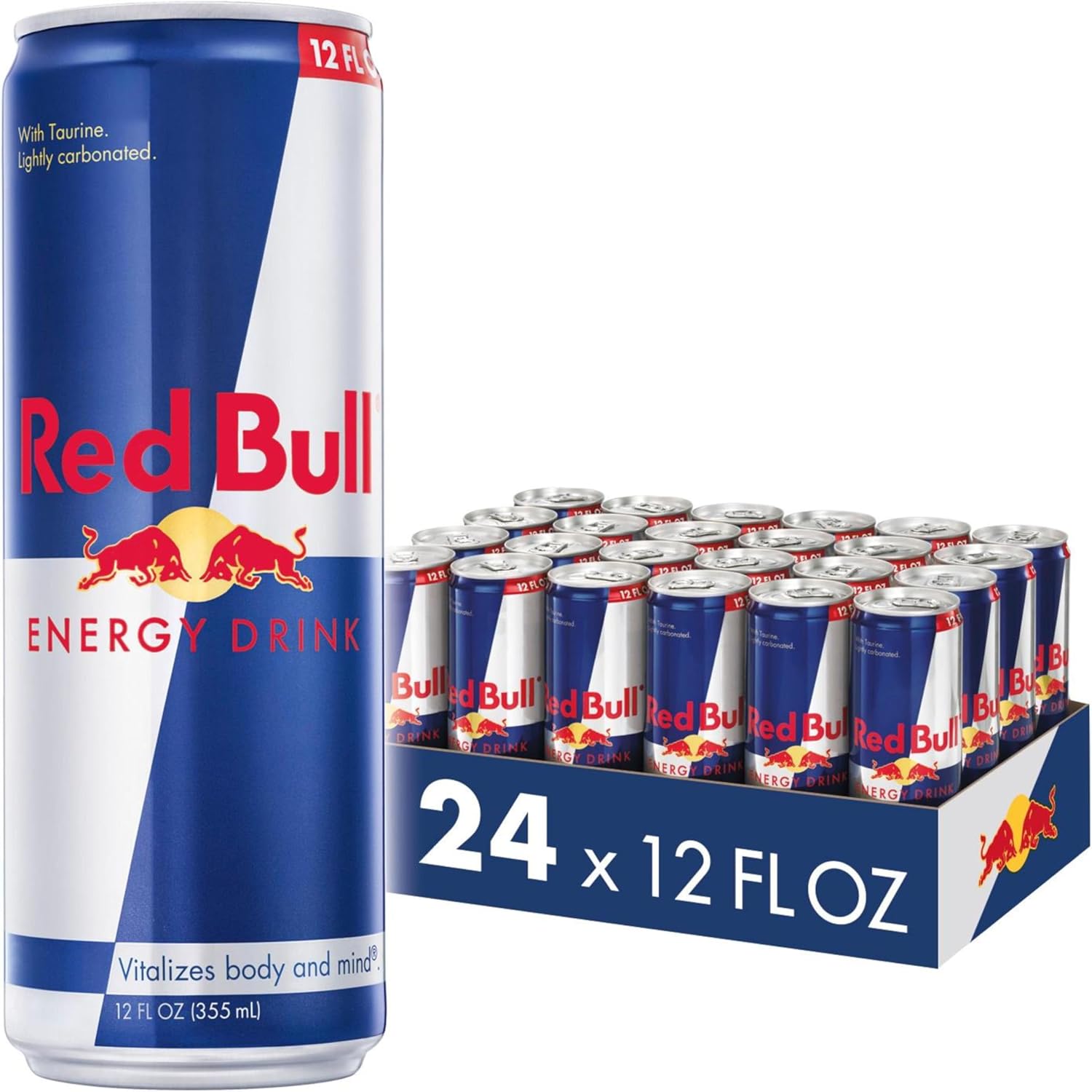 Red Bull Energy Drink with 114mg Caffeine plus Taurine & B Vitamins, 12 Fl Oz, Pack of 24 Cans