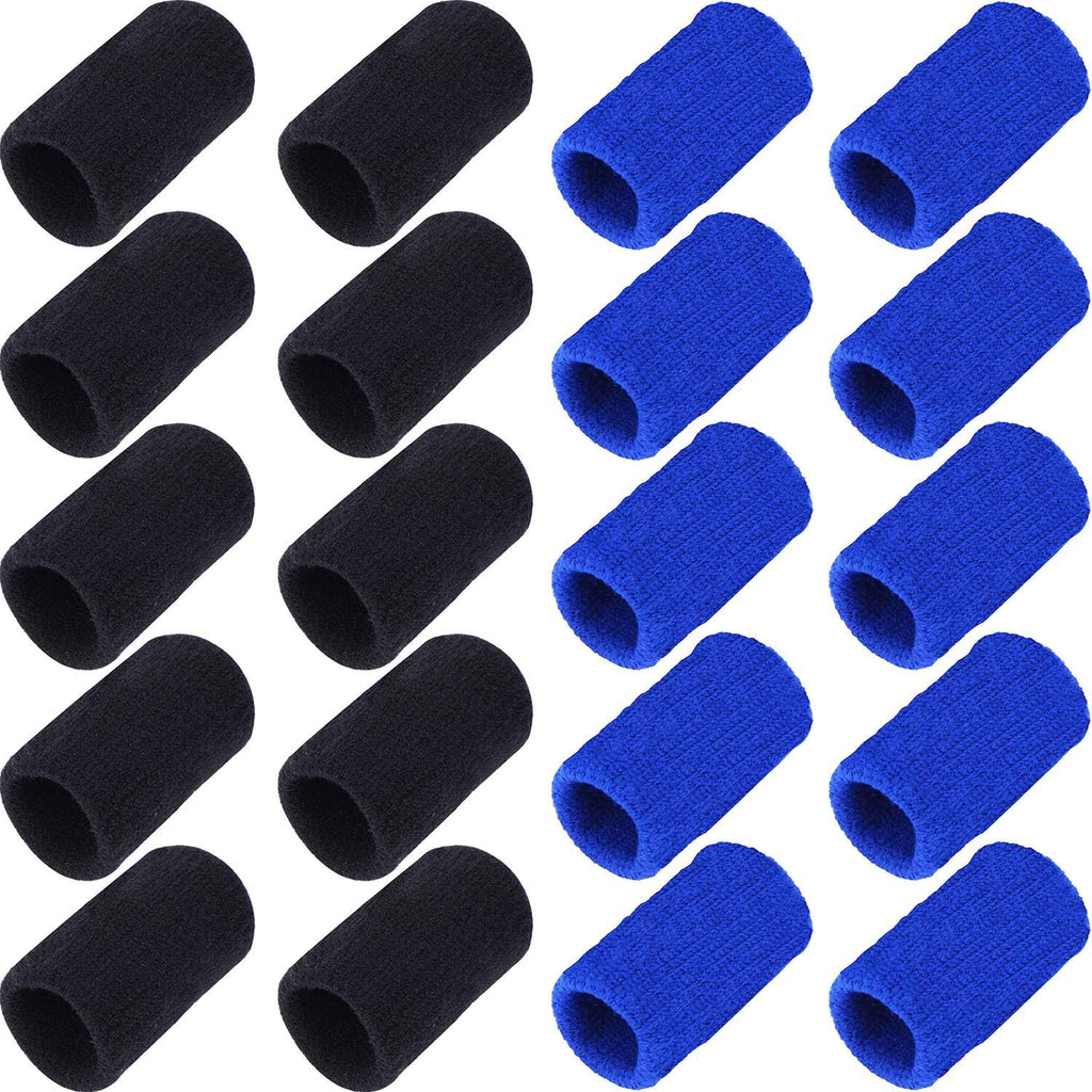 20 Pieces Finger Sleeves Thumb Splint Braces Support Elastic Compression Braces Stretchy Finger Protector for Relieving Pain Calluses Arthritis Knuckle Sports Aid