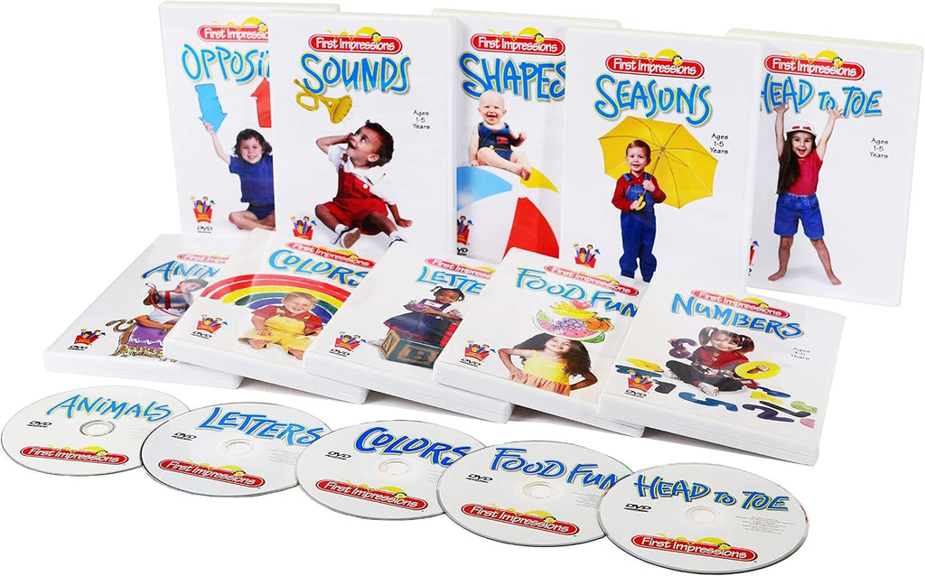 10 Pack DVD Bundle Preschool Learning Encyclopedia Set for Preschool Children by Baby's First Impressions®