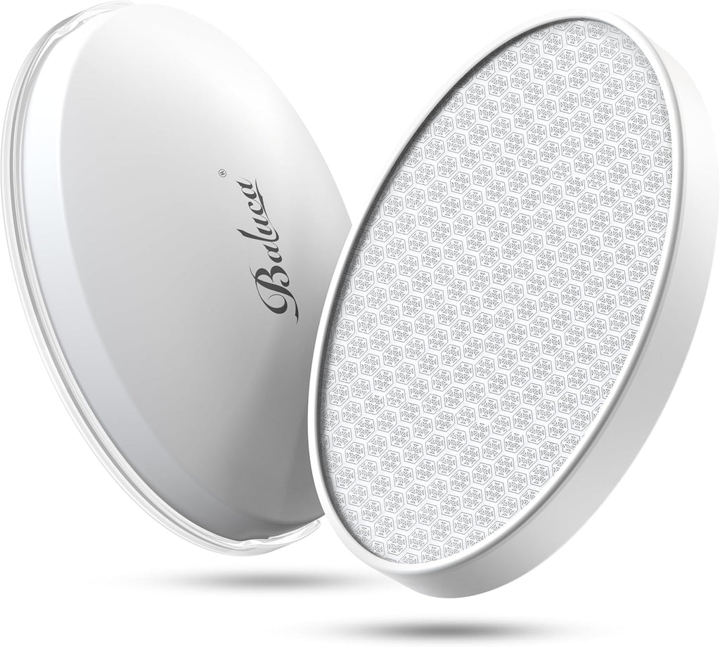 BALUCA Crystal Hair Eraser for Women and Men, Painless Glass Crystal Hair Removal Tool for Legs, Arms, Back, Reusable Exfoliating Hair Remover with Gentle Skin Smoothing, White