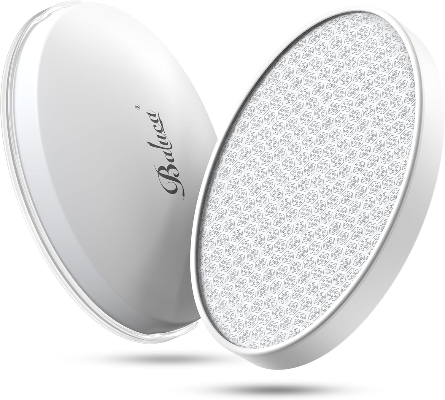 BALUCA Crystal Hair Eraser for Women and Men, Painless Glass Crystal Hair Removal Tool for Legs, Arms, Back, Reusable Exfoliating Hair Remover with Gentle Skin Smoothing, White