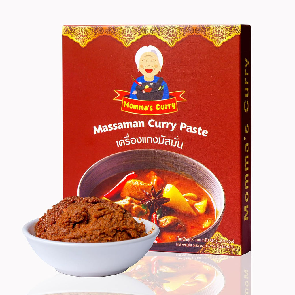 Momma’s Curry Authentic Massaman Curry Paste – Rich & Aromatic Thai Spice Blend (50g) – Gluten-Free, No Preservatives