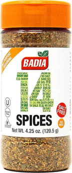 Badia 14 Spices Salt-Free All Purpose Seasoning, 4.25 oz – Savory Blend of Garlic, Onion, Herbs, Spices & Peppers