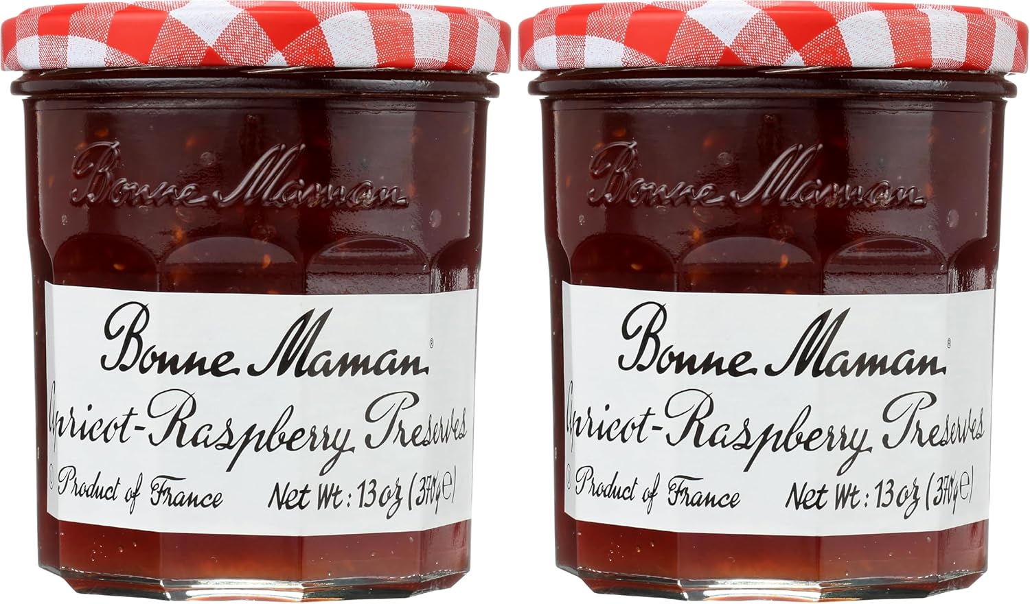 Bonne Maman Apricot Raspberry Preserves, 13 oz (Pack of 2)
