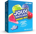 Jolly Rancher Singles To Go Variety Pack, Powdered Drink Mix, Zero Sugar, Low Calorie, Includes 4 Flavors: Green Apple, Blue Raspberry, Cherry, Watermelon, 1 Box (30 Single Servings)