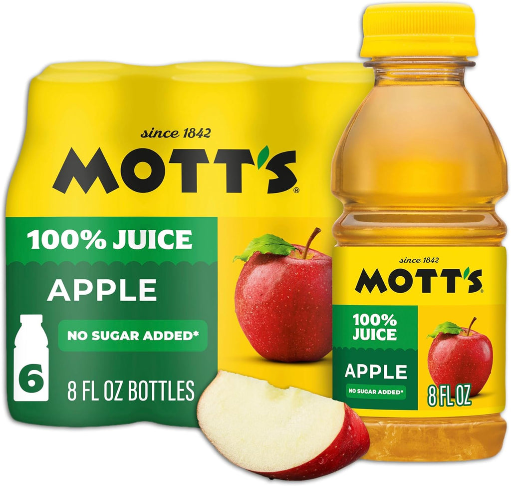 Mott's 100% Original Apple Juice, 8 fl oz bottles, 6 pack
