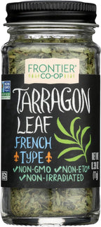 Frontier Co-op Tarragon Leaf, 0.39 Ounce Bottle, Cut & Sifted, Warm Flavor for Sauces, Salads, Dressings, Eggs and More