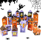 HOWAF Halloween Advent Countdown Candy Boxes Castle Countdown Calendar Decorations Treat Boxes Holiday CountDown to 31 Days Halloween Goodie Boxes Halloween Countdown Calendar for Halloween Party