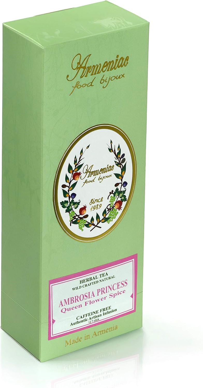 Armeniac Ambrosia Princess – 100% Natural Wild Crafted Loose Leaf Herbal Tea in a T-Stick | Premium – Wellness – Artisan – 12 Single Serve Steeps T-Sticks