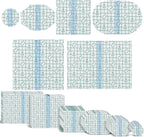 Geiserailie 150 Pcs Waterproof Bandage Adhesive Protective Clear Dressing Tape for Tattoo Shower Patch Variety Pack Film Cover Aftercare Transparent Stretch Adhesive for Swimming Shower