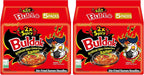 Samyang Buldak Hot Chicken Ramen, Korean Stir-Fried Instant Noodle, 2X Spicy, 4.94 OZ(140g), (Pack of 10)