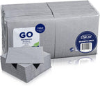 Granite Grey Beverage Napkins, 2-Ply Disposable Paper Napkins-Bar, Cocktail, Weddings, Birthday, EU Made, (300 Count)