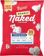 Popcornopolis Gourmet Popcorn, Nearly Naked Perfectly Salted, Sharing Size Bag - Simple Ingredients, Coconut Oil Popcorn, Non-GMO, Gluten-Free