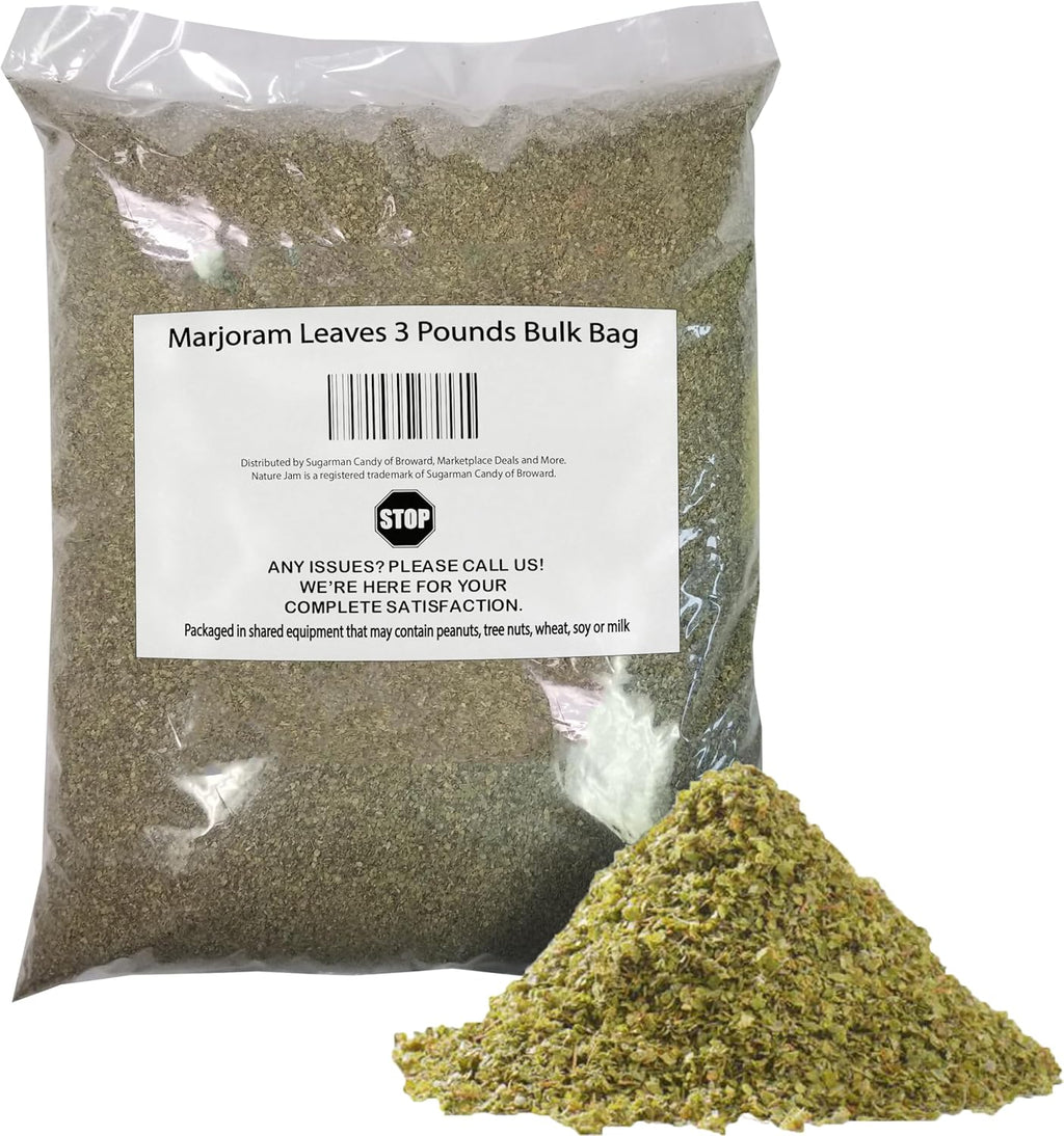 Marjoram Leaves 3 Pounds Bulk Bag