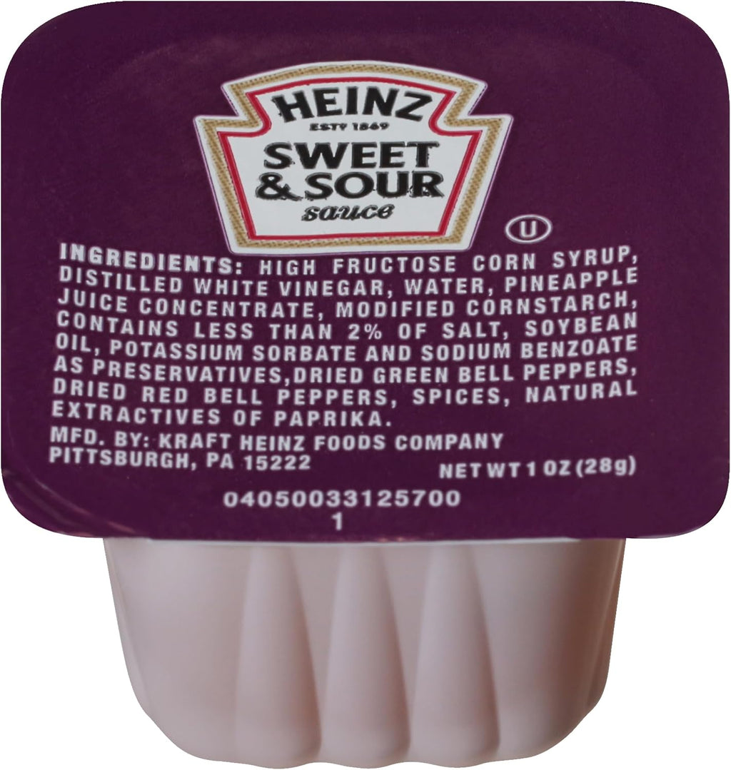 Heinz Sweet & Sour Sauce, Single Serve, 1 oz. Dunk Cup, Pack of 100