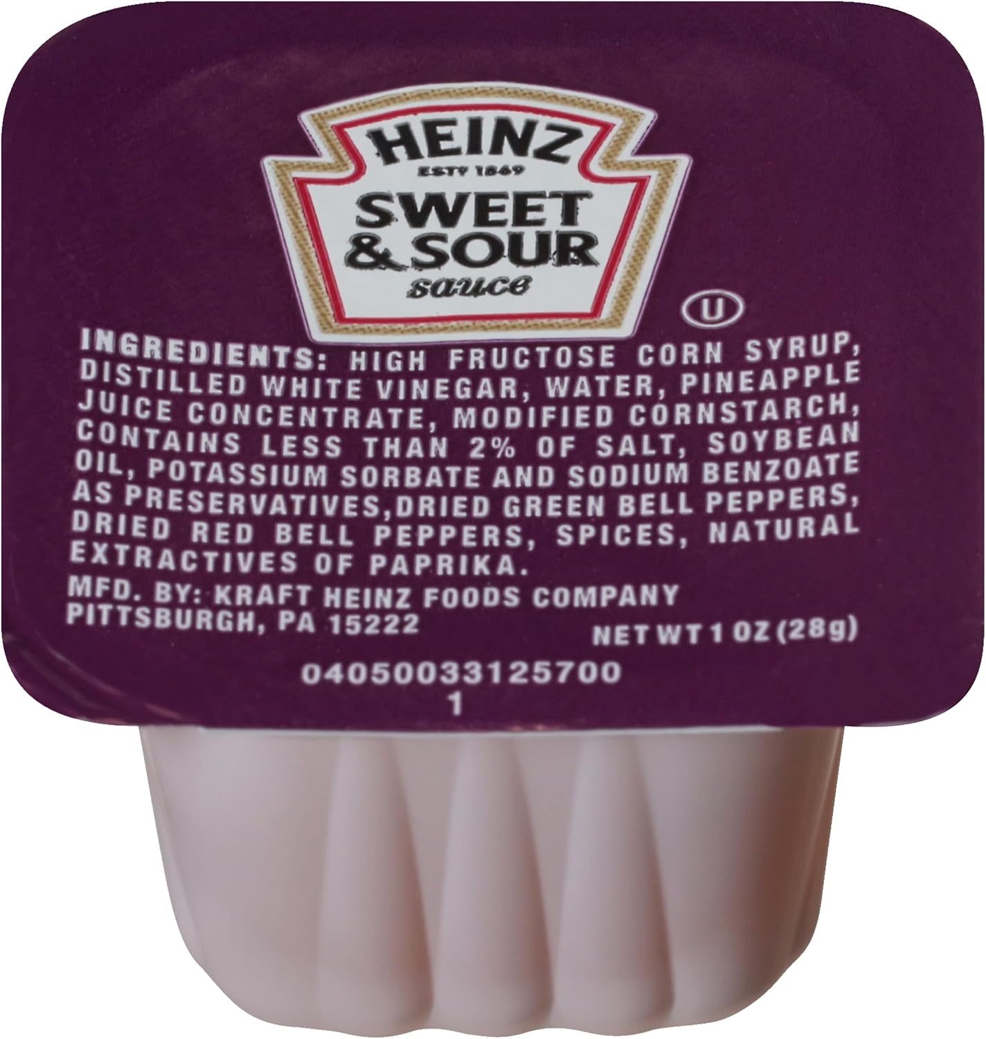 Heinz Sweet & Sour Sauce, Single Serve, 1 oz. Dunk Cup, Pack of 100