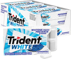 Trident White Peppermint Sugar-Free Chewing Gum, 9 Packs of 16 Pieces (144 Total Pieces)