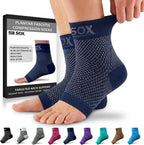 SB SOX Plantar Fasciitis Compression Socks – Arch Support Sleeve for Heel Pain Relief, Achilles Tendonitis & Foot Pain – Toeless Ankle Compression, All-Day Comfort (Navy, Medium)