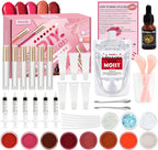 TSVATE Lip Gloss Making Kit, Lip Gloss Kit, Diy Lipgloss Set, Fun Make Your Own Lipgloss Kids Lip Gloss for Girls, Women, Moisturizing Lip Gloss Base, Jojoba Oil, Tubes, Gift for Her