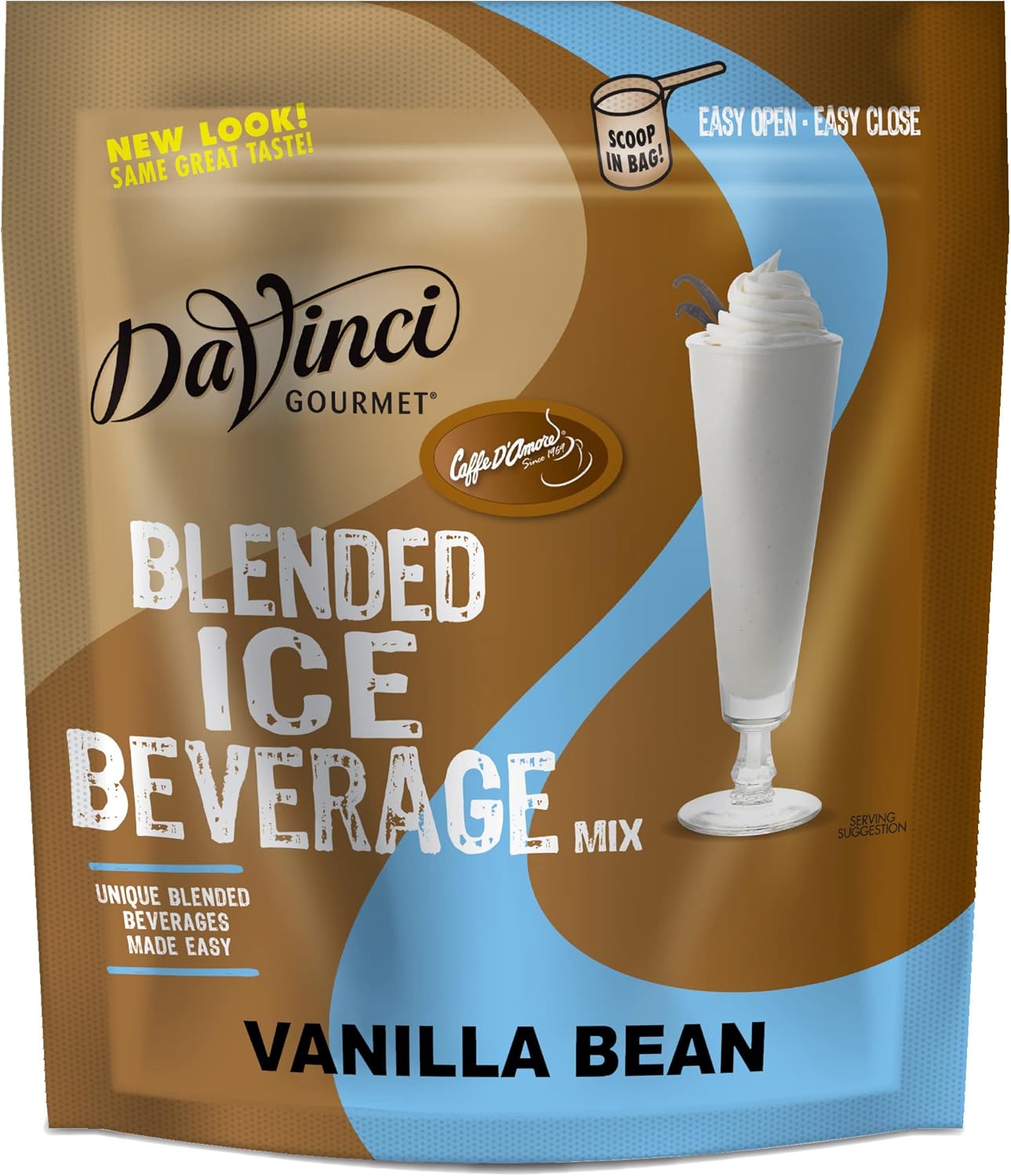 DaVinci Gourmet Vanilla Bean Blended Iced Coffee Mix, 3 Pound (Pack of 1),Unroasted