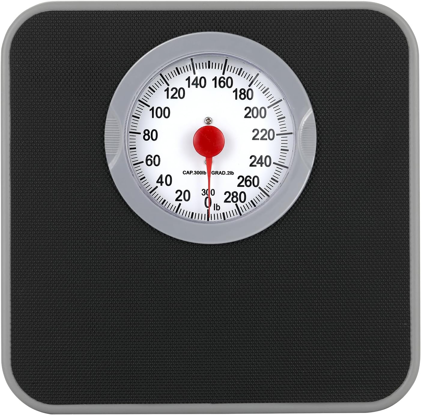 Analog Scale for Body Weight, Mechanical Bathroom Scale, 300lb Analog Weight Scale, Dial Scale with Wider and Thicker Anti-Slip Platform, Simple Calibration, No Battery Required
