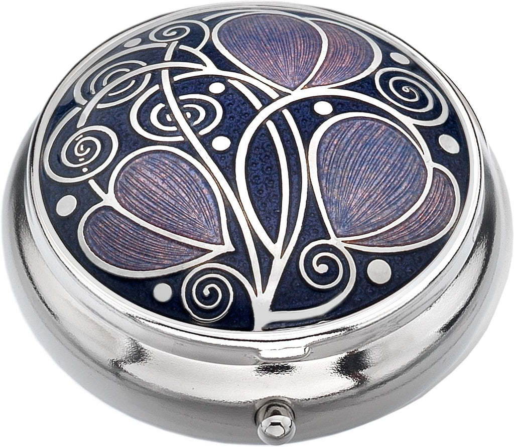 Pill Box in a Celtic Swirls Design (Purple)