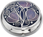 Pill Box in a Celtic Swirls Design (Purple)