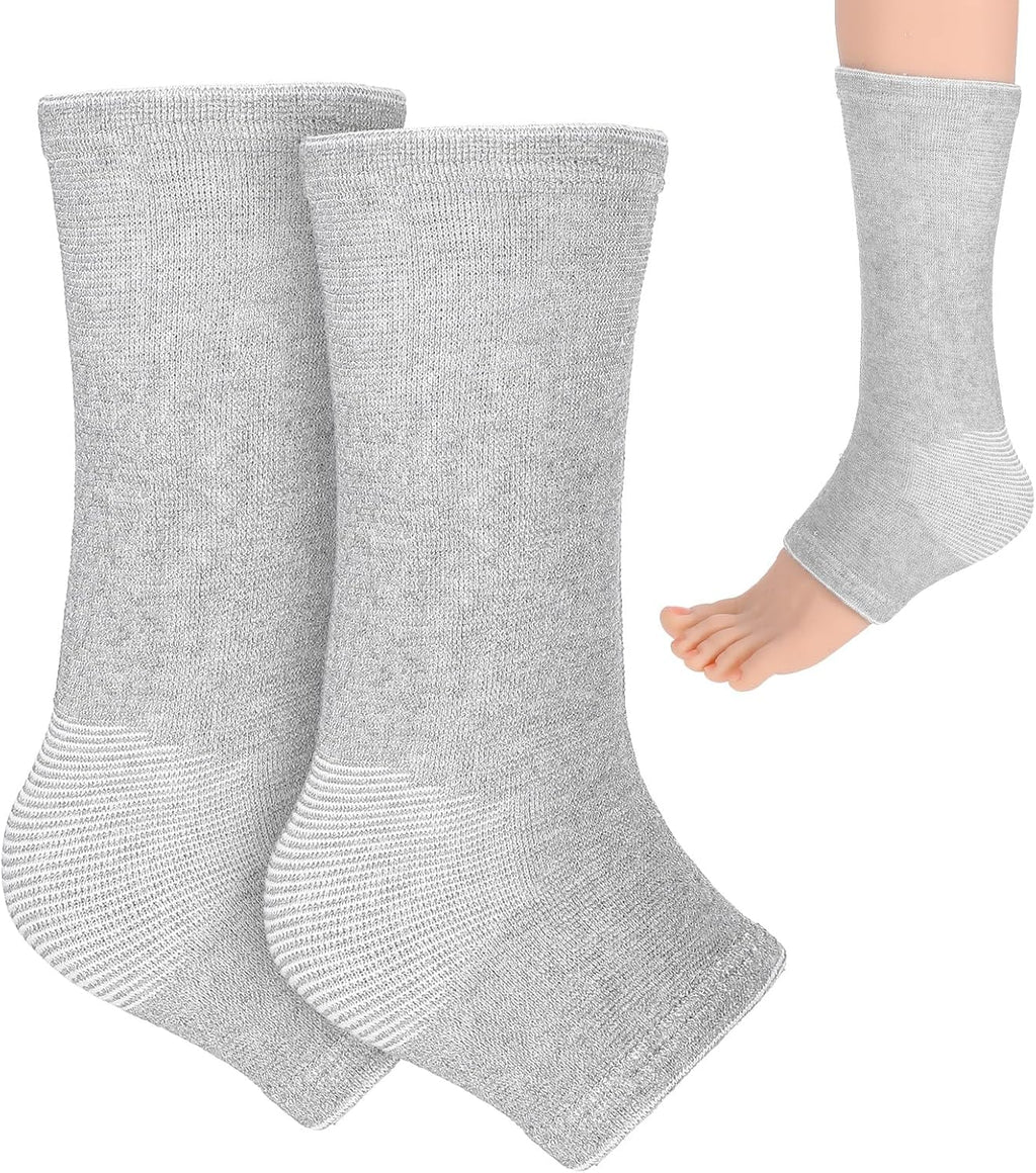 Bamboo Ankle Compression Sleeve, Foot Compression Socks, Breathable Bamboo Foot Sleeves, Soft Keep Warm Socks Feet Sleeves for Arch Support, Cold Protection Against Swelling and Sprains