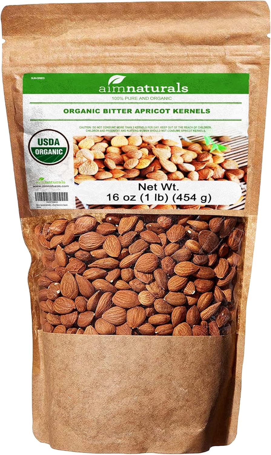 Bitter Apricot Kernels Organic Raw (1LB) - USDA Organic Certified – Product of Turkey