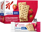 Special K Bar Pastry Crisps, 100 Calories, Breakfast Bars, Value Size, Strawberry, 15.84oz Box (36 Crisps)