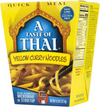 A Taste of Thai Yellow Curry Noodles |Heat & Eat Instant Noodle | Flavored with Authentic Thai Sauce -Non-GMO,Gluten Free, Trans Fat Free- Perfect Side for Chicken, Fish & Meat Entrees| 6 Pack (4.5oz)
